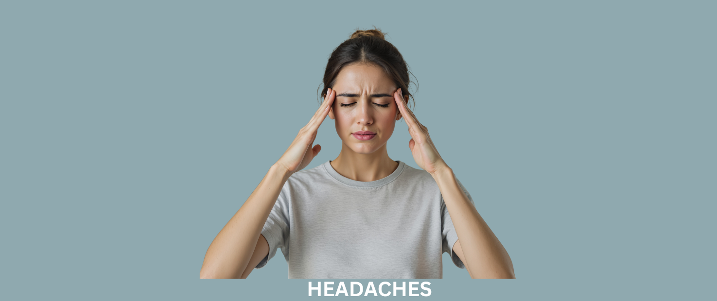 Patient experiencing neck and headache pain