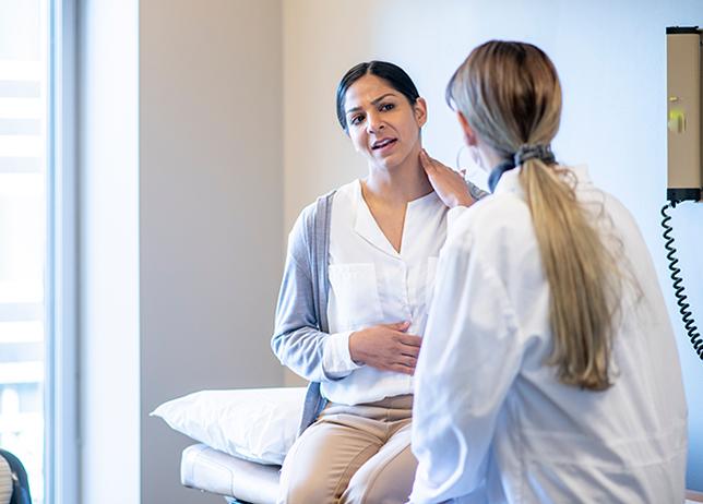 Patient experiencing head and neck pain
