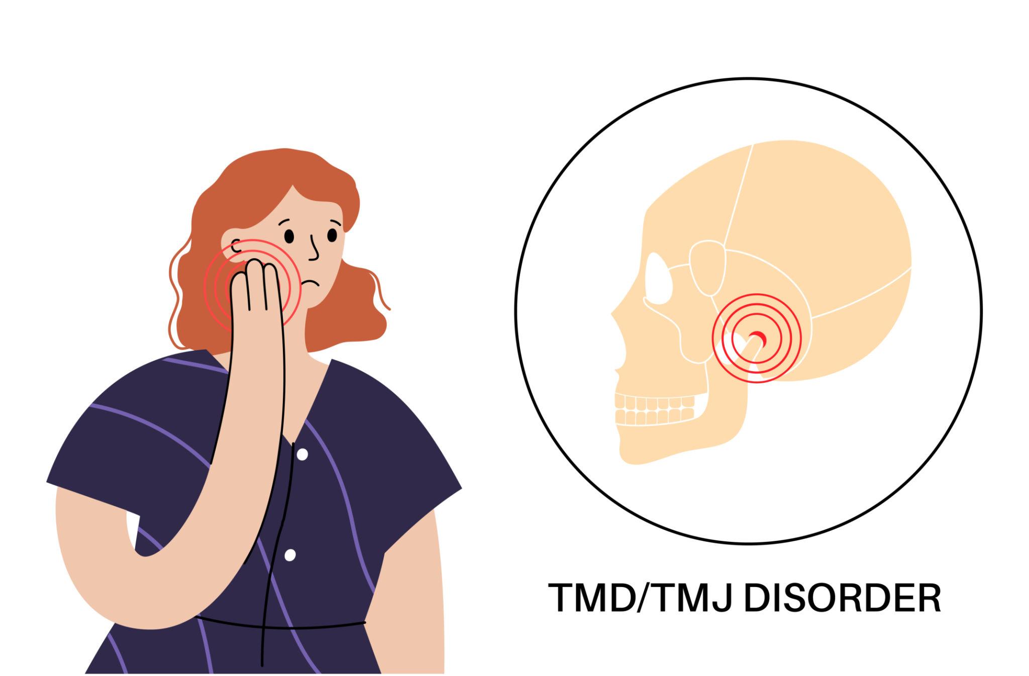 Patient experiencing jaw pain and TMJ discomfort